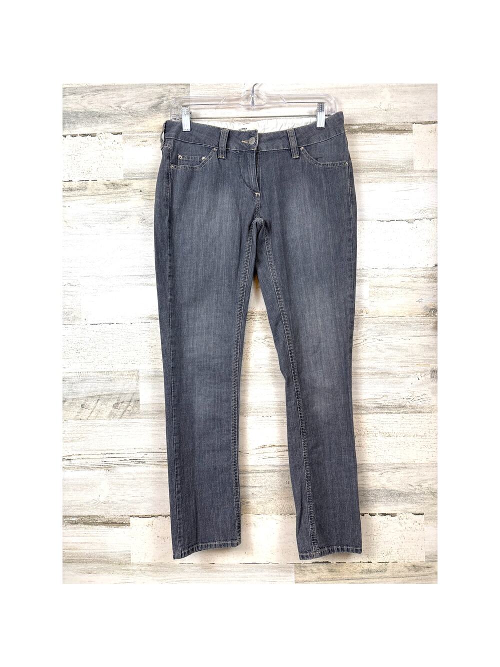 Isabel Marant Etoile Womens 4 Gray Denim Zip Ankle Designer Jeans Pants